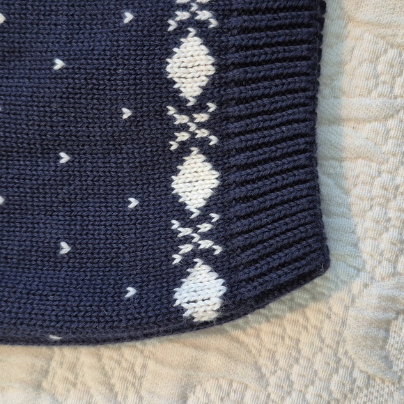 Janie and Jack boys 18 - 24 months blue & white sweater vest EUC - Picture 2 of 5
